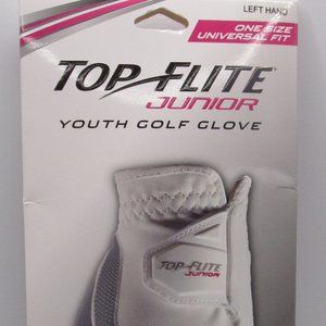 BNIB TOP FLIGHT JUNIOR YOUTH GOLF GLOVE LEFT HAND ONE SIZE WHITE/PINK #753,754